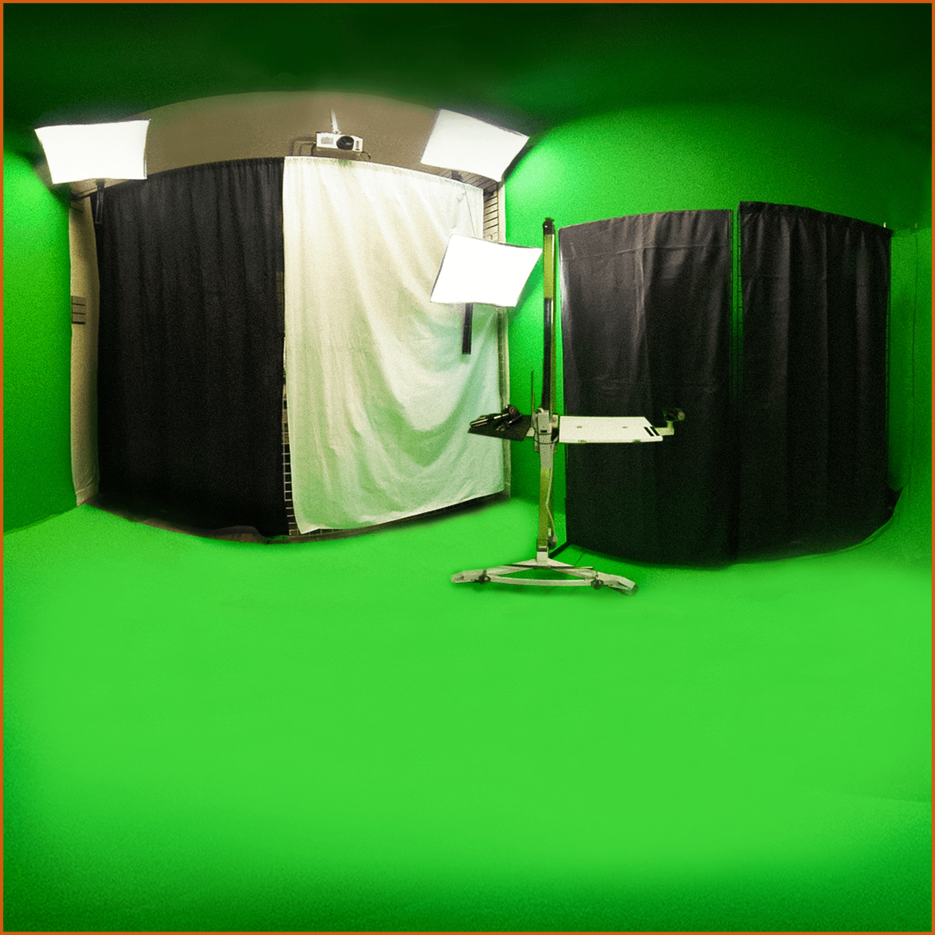 Studio écran vert, noir ou blanc pour vos captations photo vidéo installation sur place